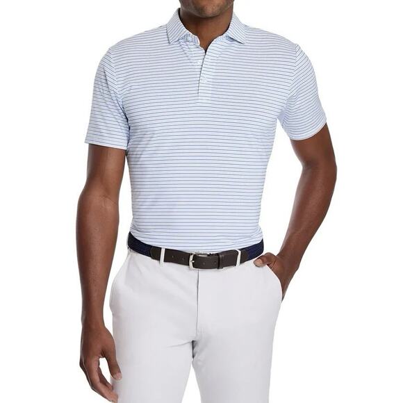 Faherty Other - Faherty Movement Short Sleeve Cariff Blue Heather Polo Shirt XXL 2XL NEW